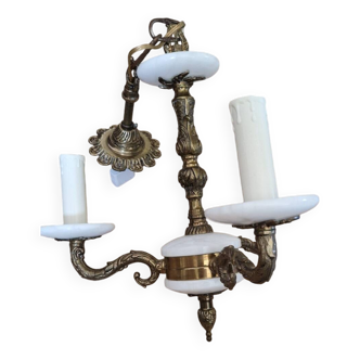 Louis XV style gilded bronze chandelier.