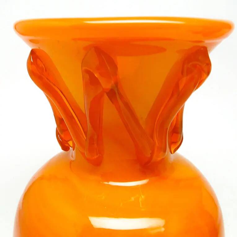Vase, moderne du milieu du siècle, en verre, conçu par J. Słuczan-Orkusz, Pologne, années 1970