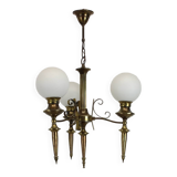 Brass Art Deco Candlestick, 1930s, Czechoslovakia