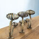 Set of six hammered Art Deco coat hooks