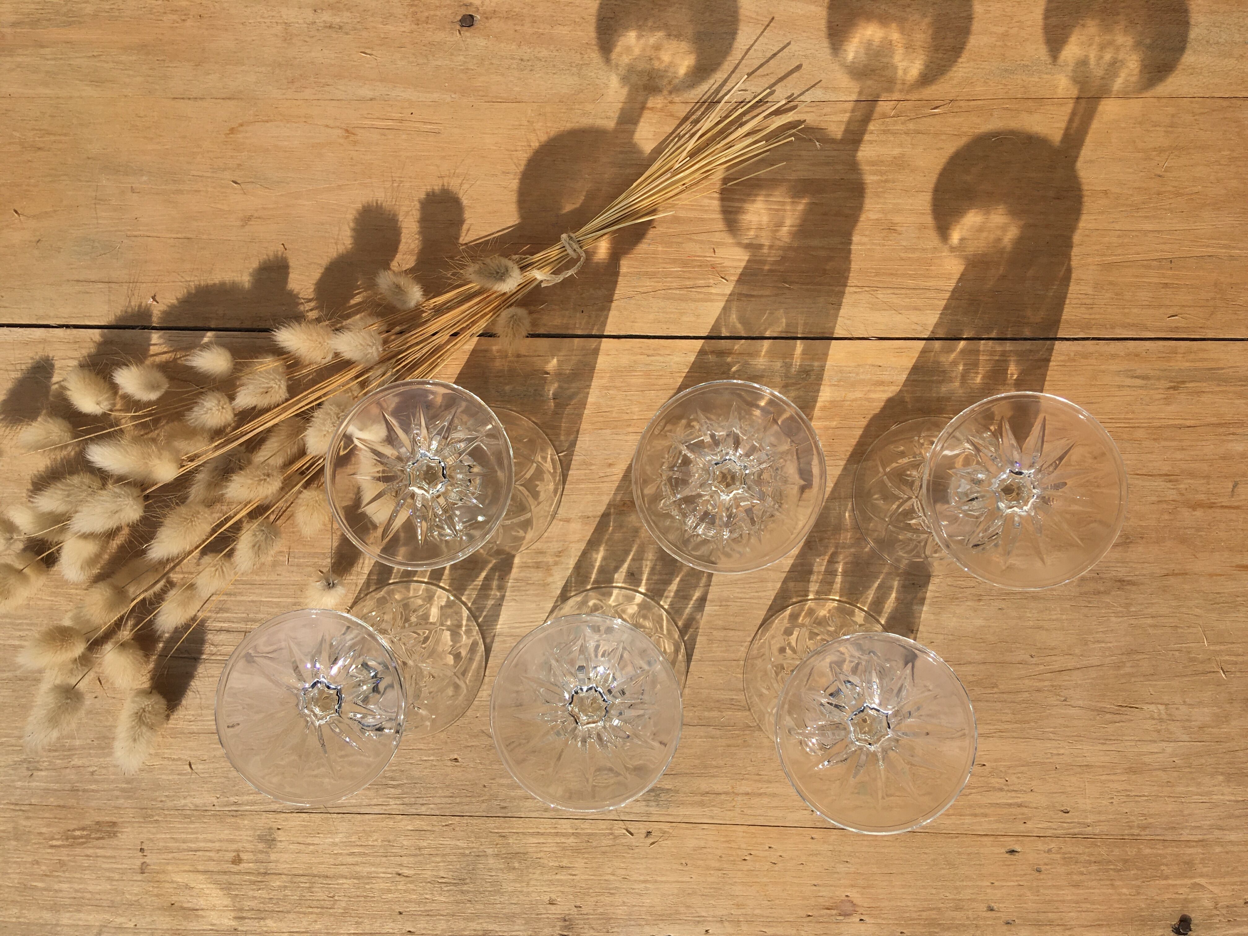 Lot de 6 verres vintage