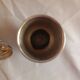 Silver metal mustard jar