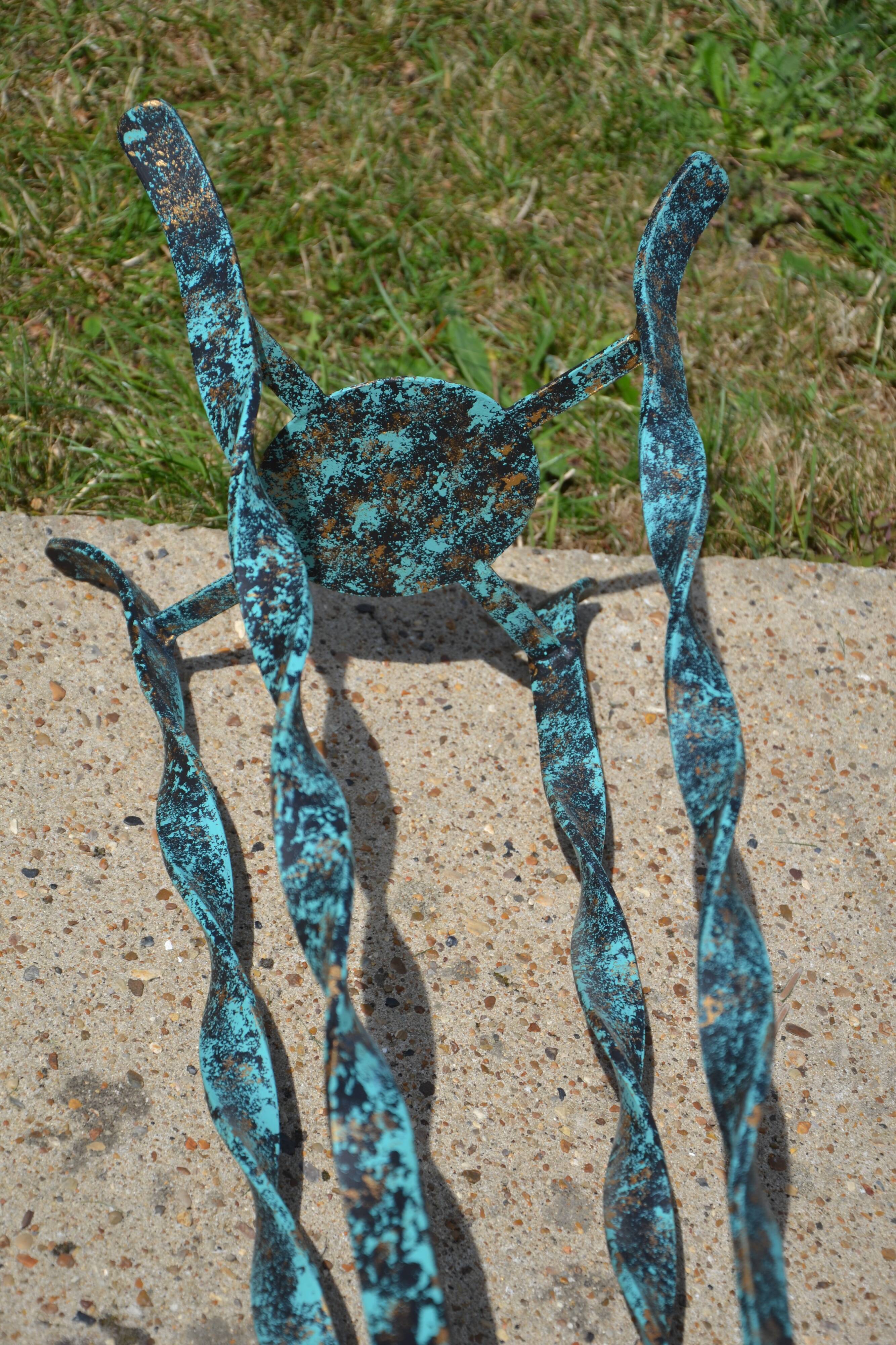 Handcrafted wrought iron chair