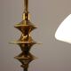 Mid-Century Brass Chandelier from Jablonec Glassworks, 1970s, Czechoslovak
