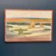 Original Mid Century Swedish Oil On Canvas – “Landscape” By Bengt Gustafsson 1952– Vintage & Framed