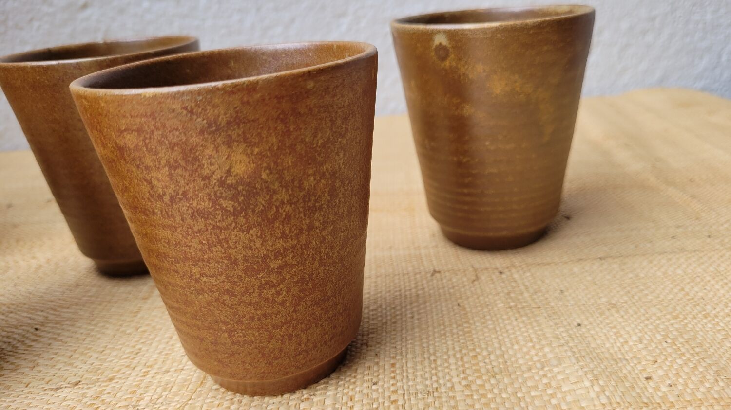 70's stoneware glasses