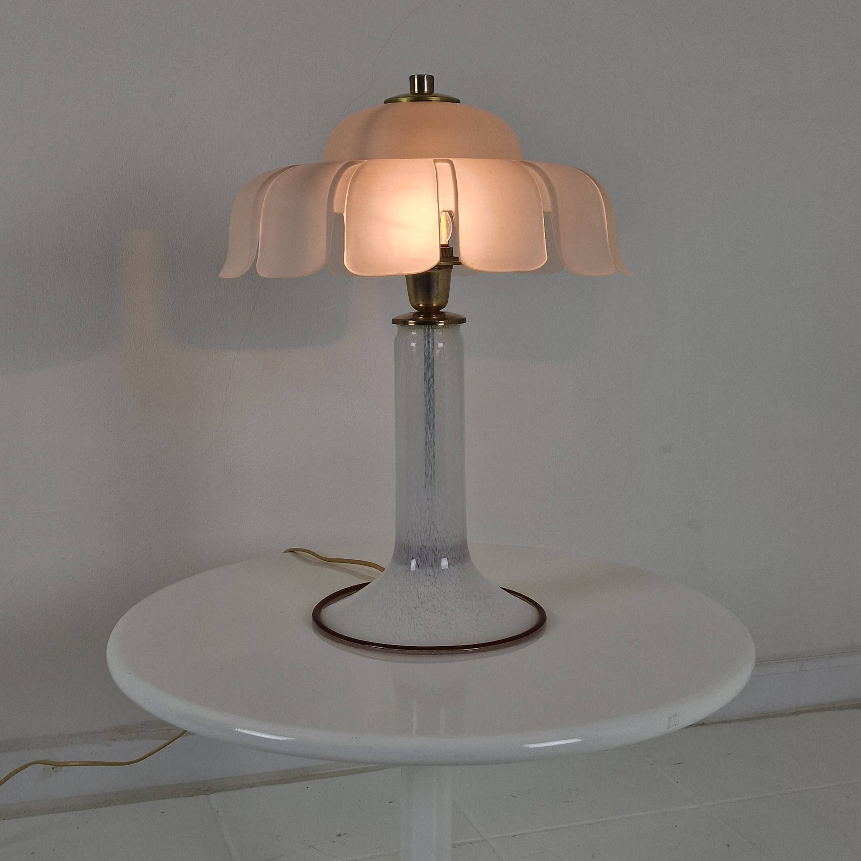 Exquisite Vintage Italian Murano Glass Table Lamp – 1970s/1980s