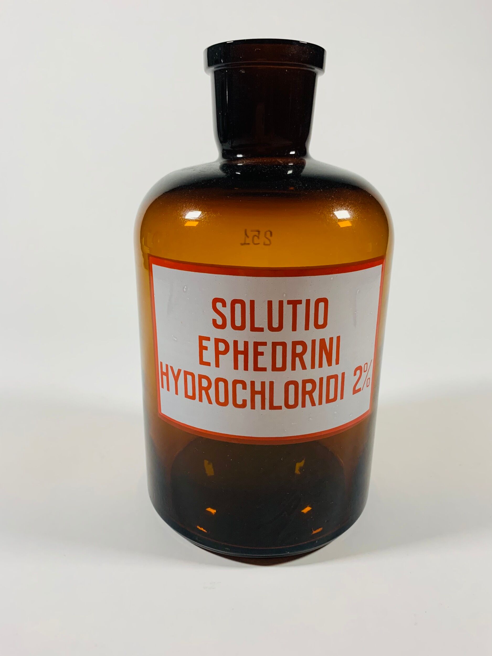 Vintage pharmacy bottle Solution Ephedrini Hydrochloridi 2% - Soviet laboratory, Estonia
