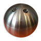1970s vintage bowling ball ice bucket in brushed steel