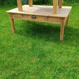 Petite table basse bois brut