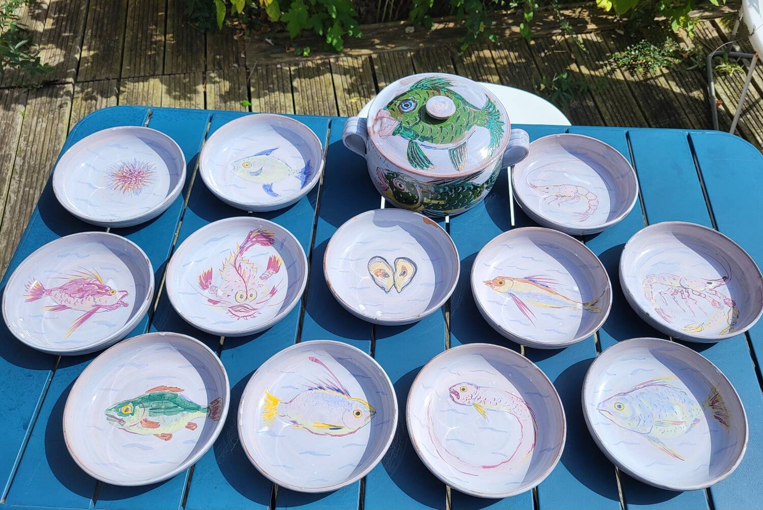 Series of 13 pieces signed Séguéla 1977