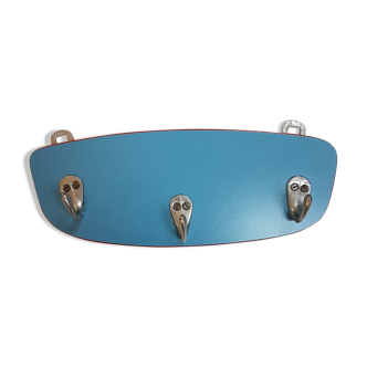 Blue formica tea towel holder hook