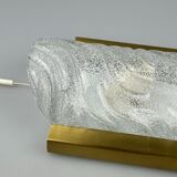 60s 70s wall lamp Fischer Leuchten Germany Wall Sconce Ice Glass Design