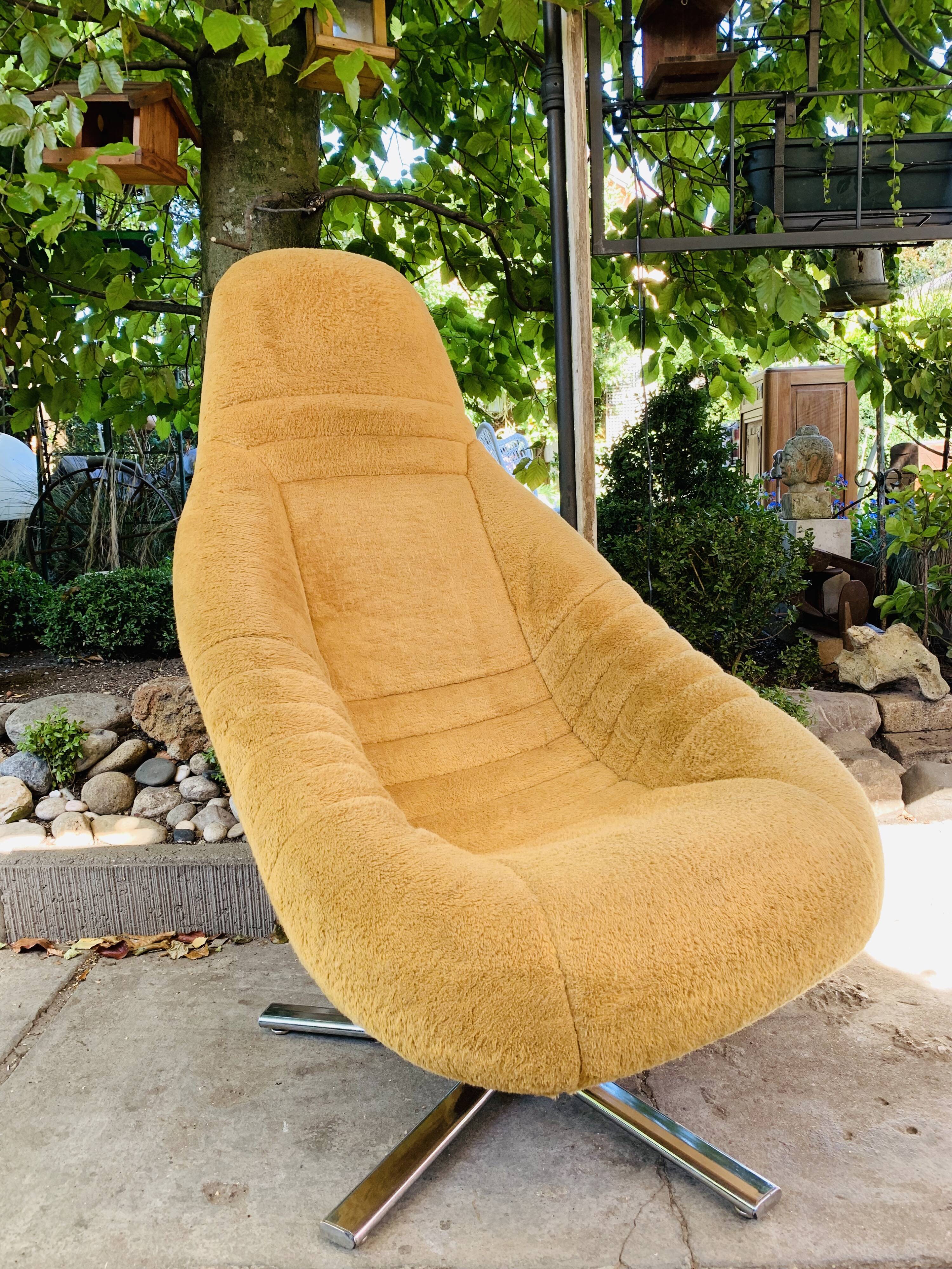 Space age mustard armchair