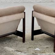 Paire de fauteuils scandinaves chauffeuses vintage 1960