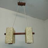 Scandinavian chandelier from the 60s in solid teak