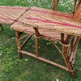 Chaise longue rotin osier