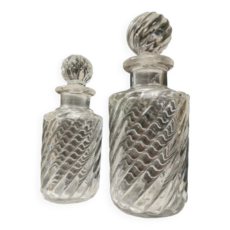 lot de 2 anciens flacons à Parfum, Cristal de Baccarat