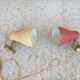 Pair of 50s casserole wall lamps