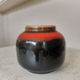 Vase vintage à glaçure lave : KIL Yougoslavie, décoration style milieu du siècle des années 1970