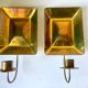 Pair Vintage Brass Wall Candle holder  Sconce  height 24 cm