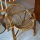 Fauteuil rotin corbeille vintage