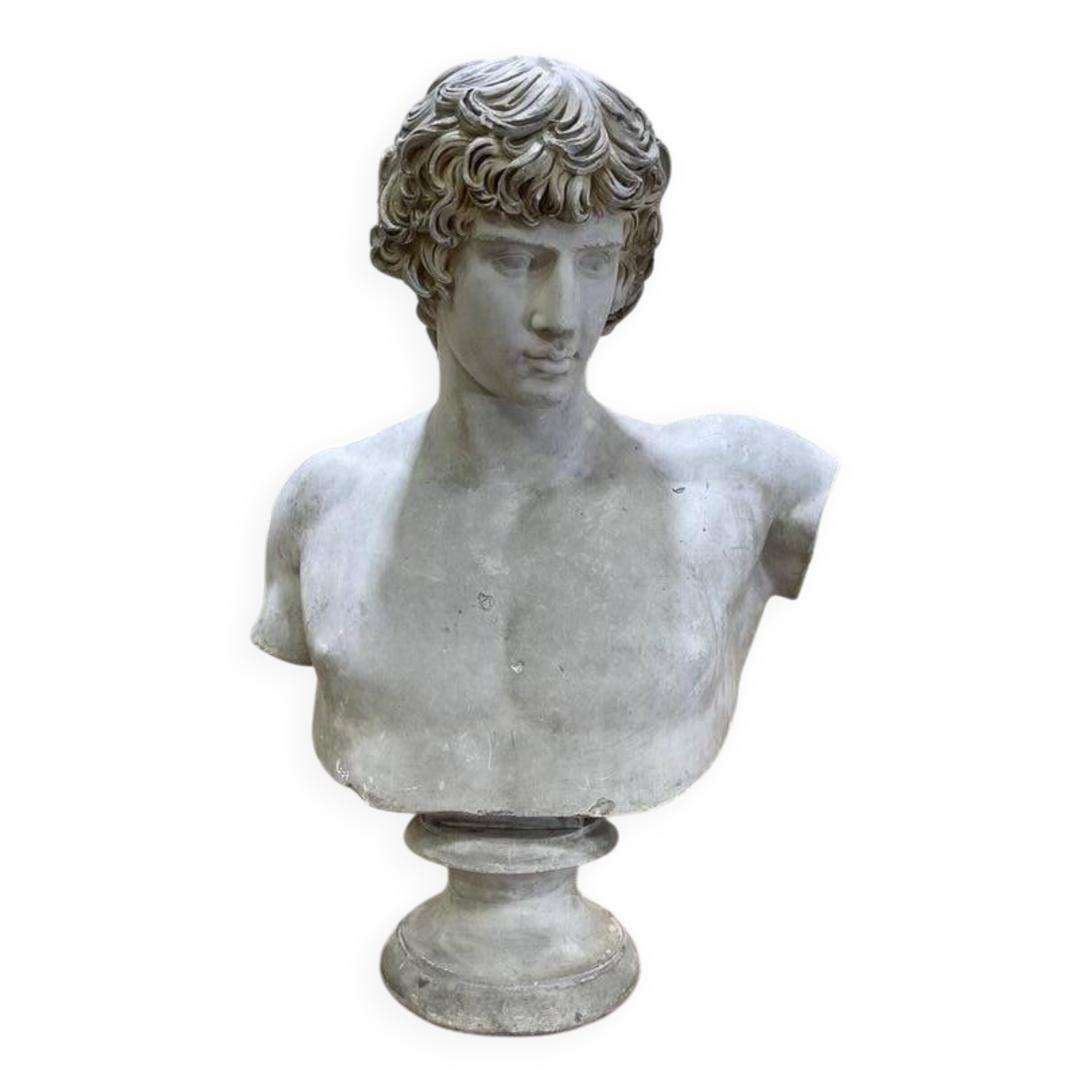 Buste D'Antinous dit Antinoüs Dicouen en plâtre modèle du Louvre