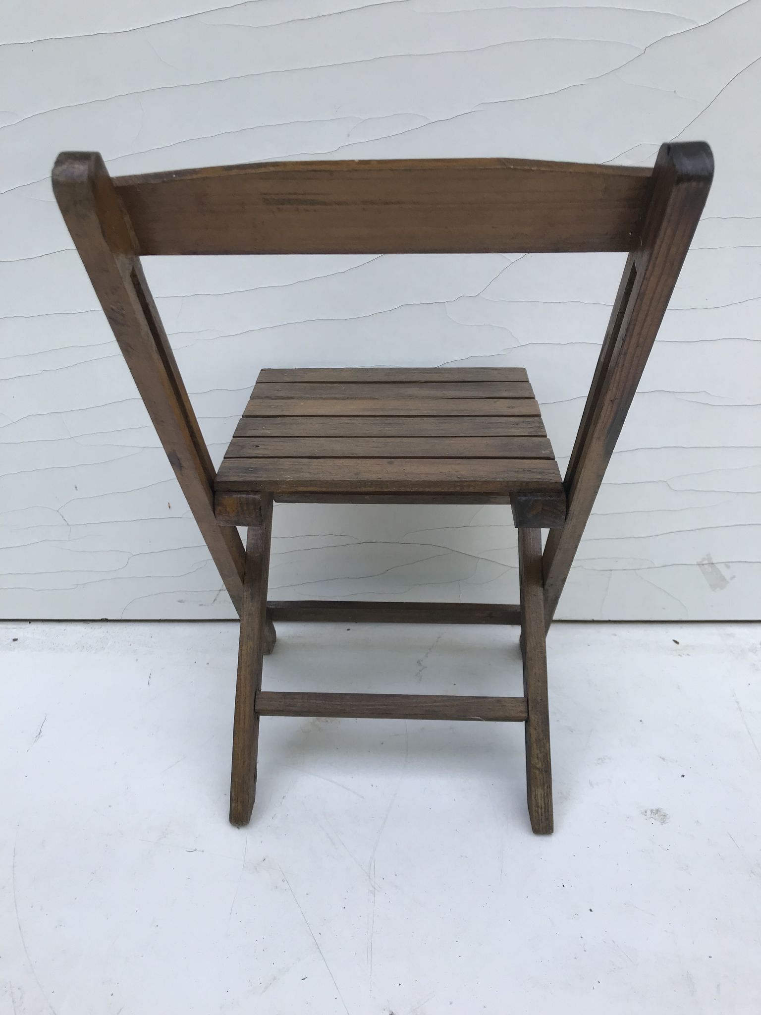 Old folding chair child in wood