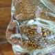 Murano glass ashtray with gold leaf by Barovier and Toso