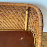 Vintage rattan children's bench