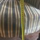 Pair of Original tapestry velvet stripe armchairs.