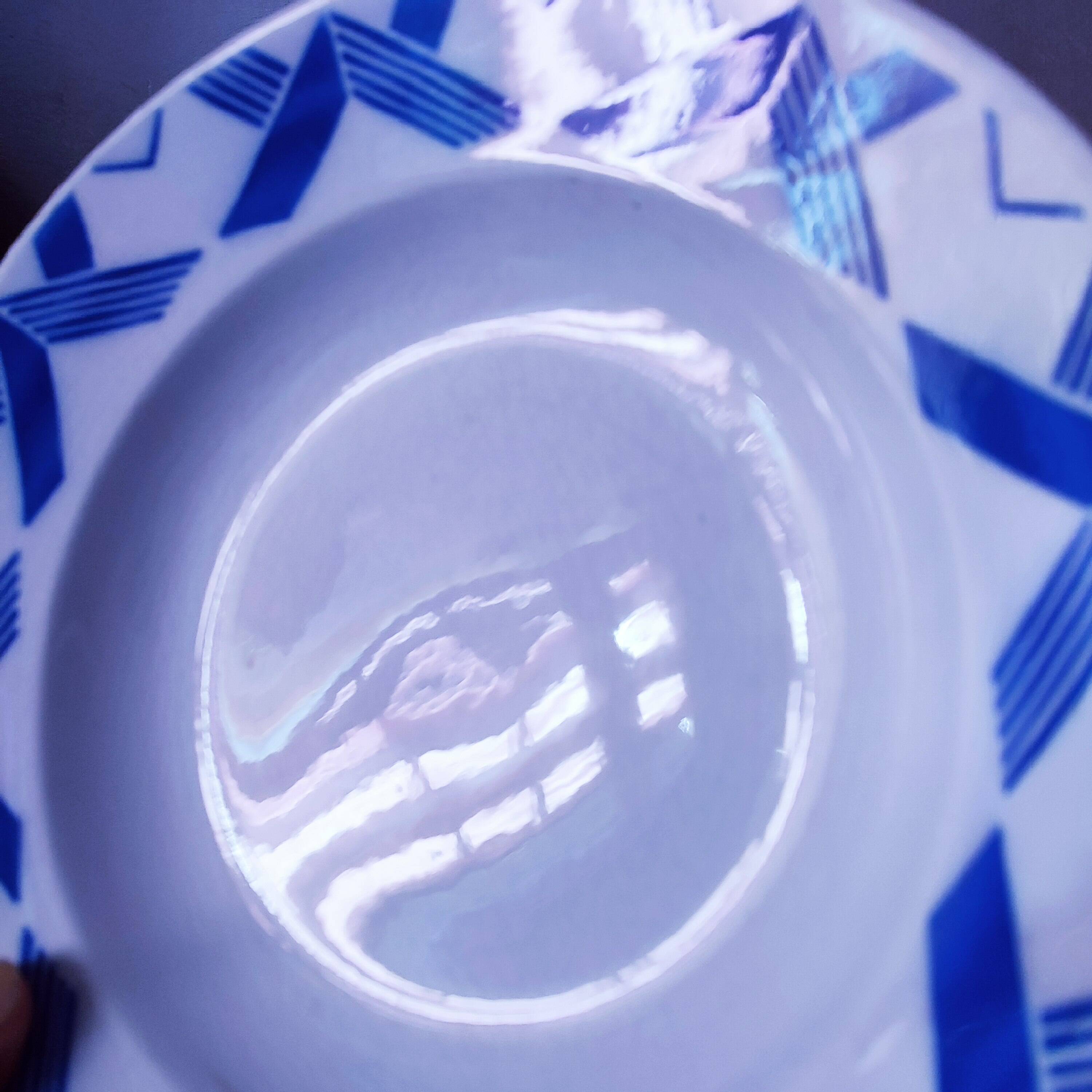 11 Art Deco earthenware soup plates by K&G Luneville