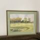 Watercolor Landscape Golf Course signed