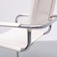 Bauhaus White Leather Arm Chair Matteo Grassi 1970s Italy
