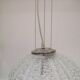 60s round chrome and glass pendant