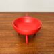 Mid-Century Modern Red Tripod Bowl in Wood from Paavo Asikainen, Finland, 1960s