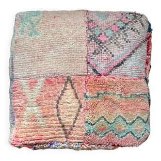 Moroccan Berber pouf bohemian pastel color