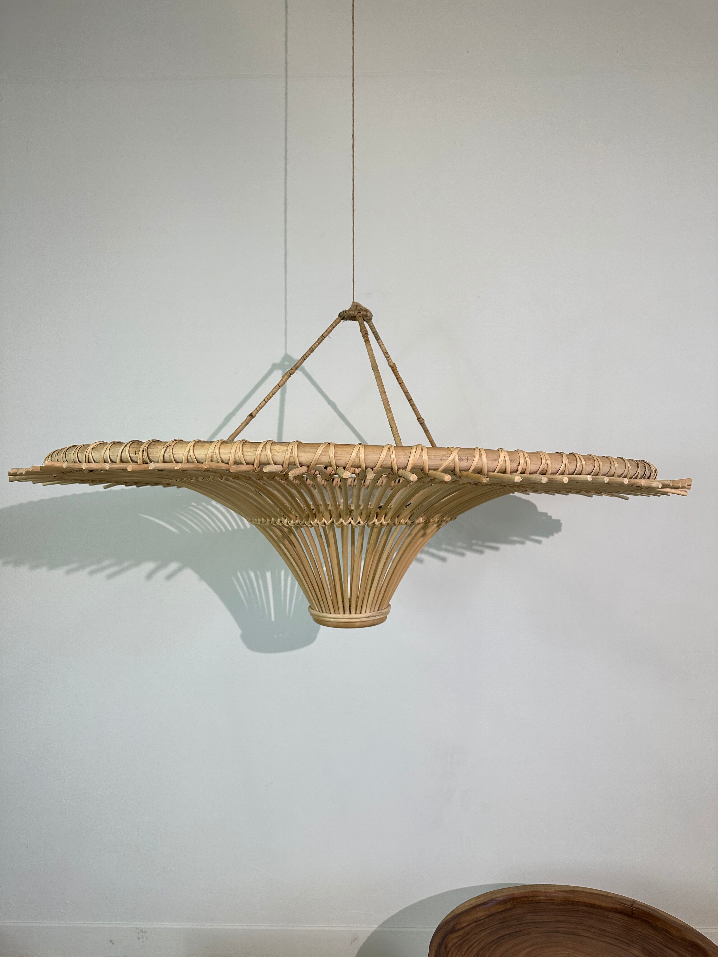 Suspension rattan saucer iron frame D:120 H:60