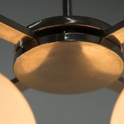 Bauhaus nickel-plated chandelier, 1930s