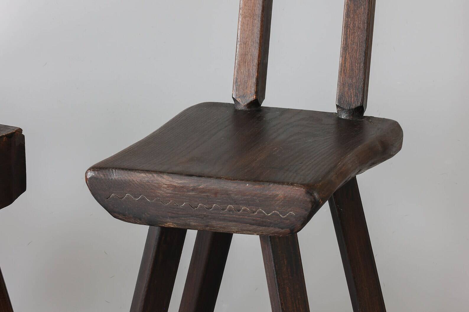 Chaises et tabouret Mobichalet vintage