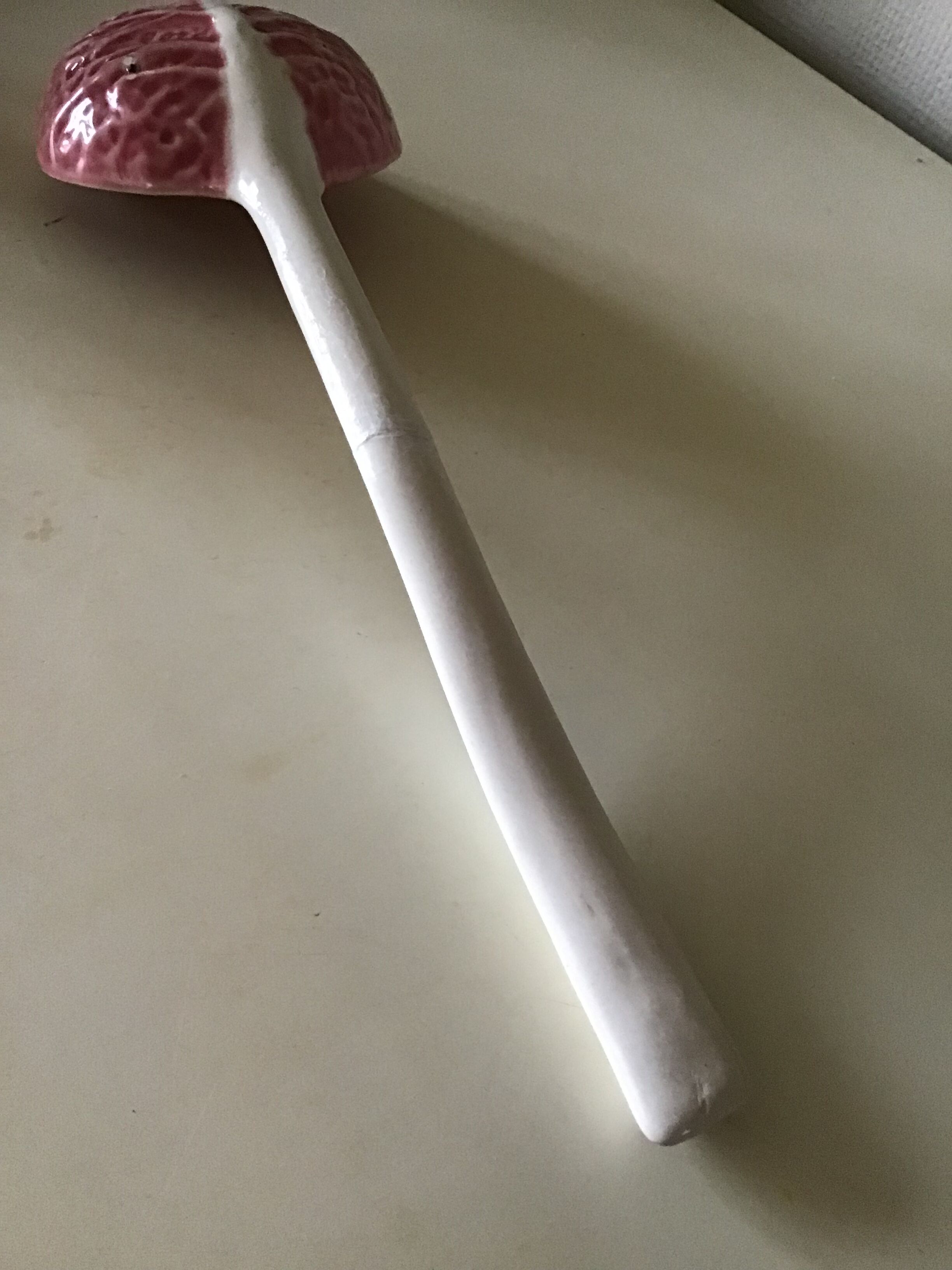 Soupière avec louche en barbotine forme choux