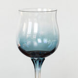 7 antique glasses in blue gradient crystal