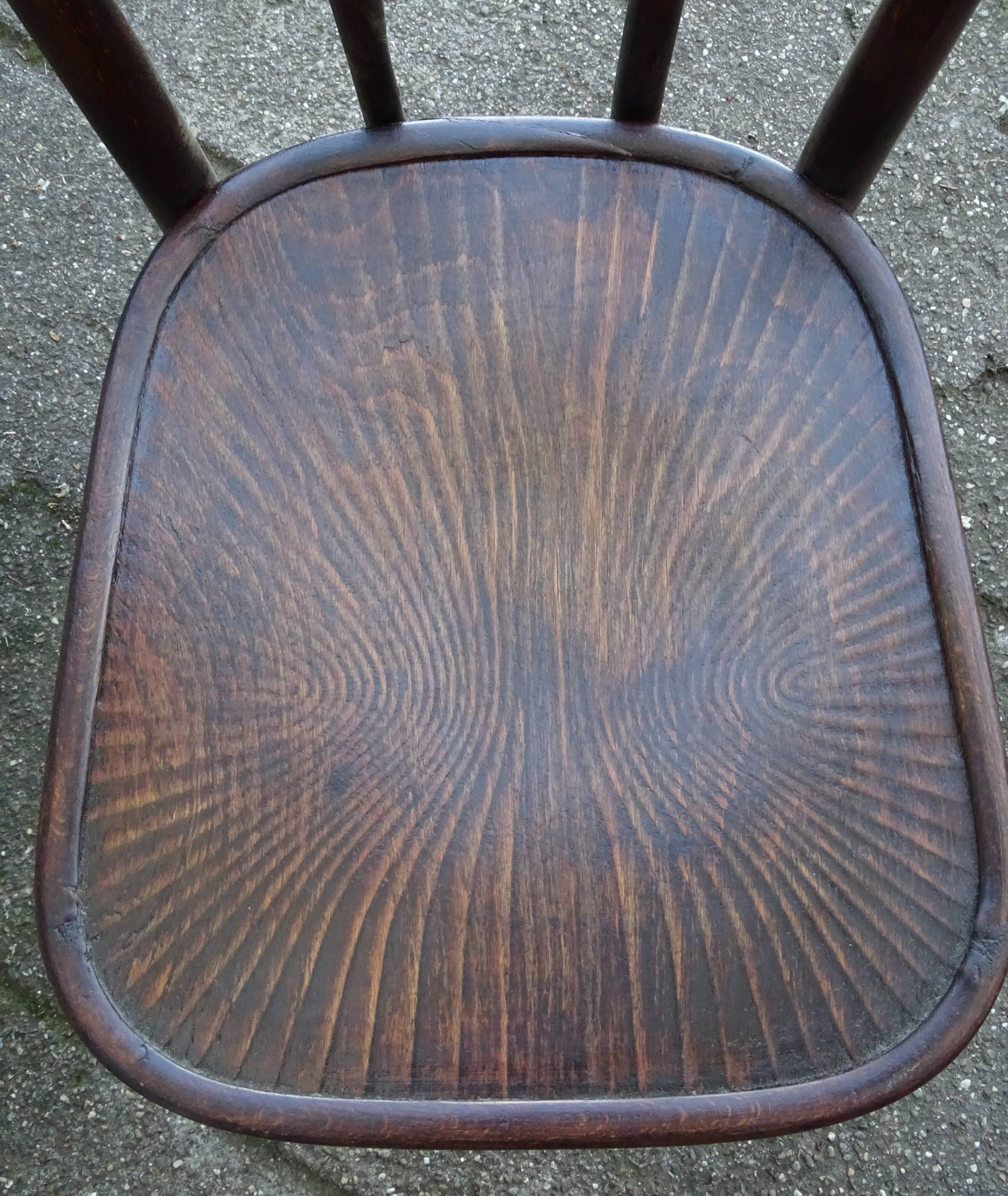 Horgen  Glarus  bistro chair seat wood Switzerland 1920