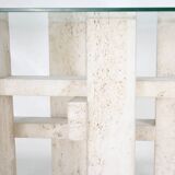 Travertine dining table