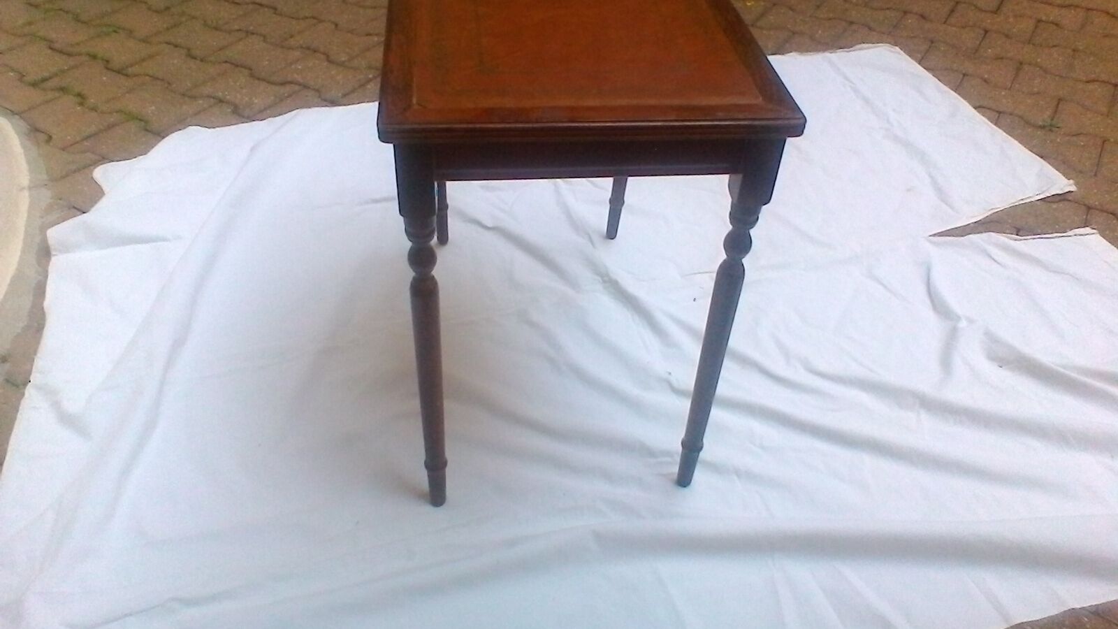 Table with leather top