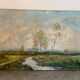 Landscape with birch trees signed Billeque
