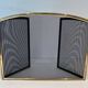 Three-Panel Neoclassical Fire Screen with Wire Mesh and Brass Frame