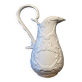 Large white earthenware jug