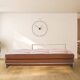 Cognac leather sofa bed, handmade by Eileen Gray, 1980/1990