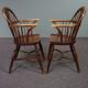 Ensemble de deux fauteuils Windsor, dossier bas anglais, 19ème siècle